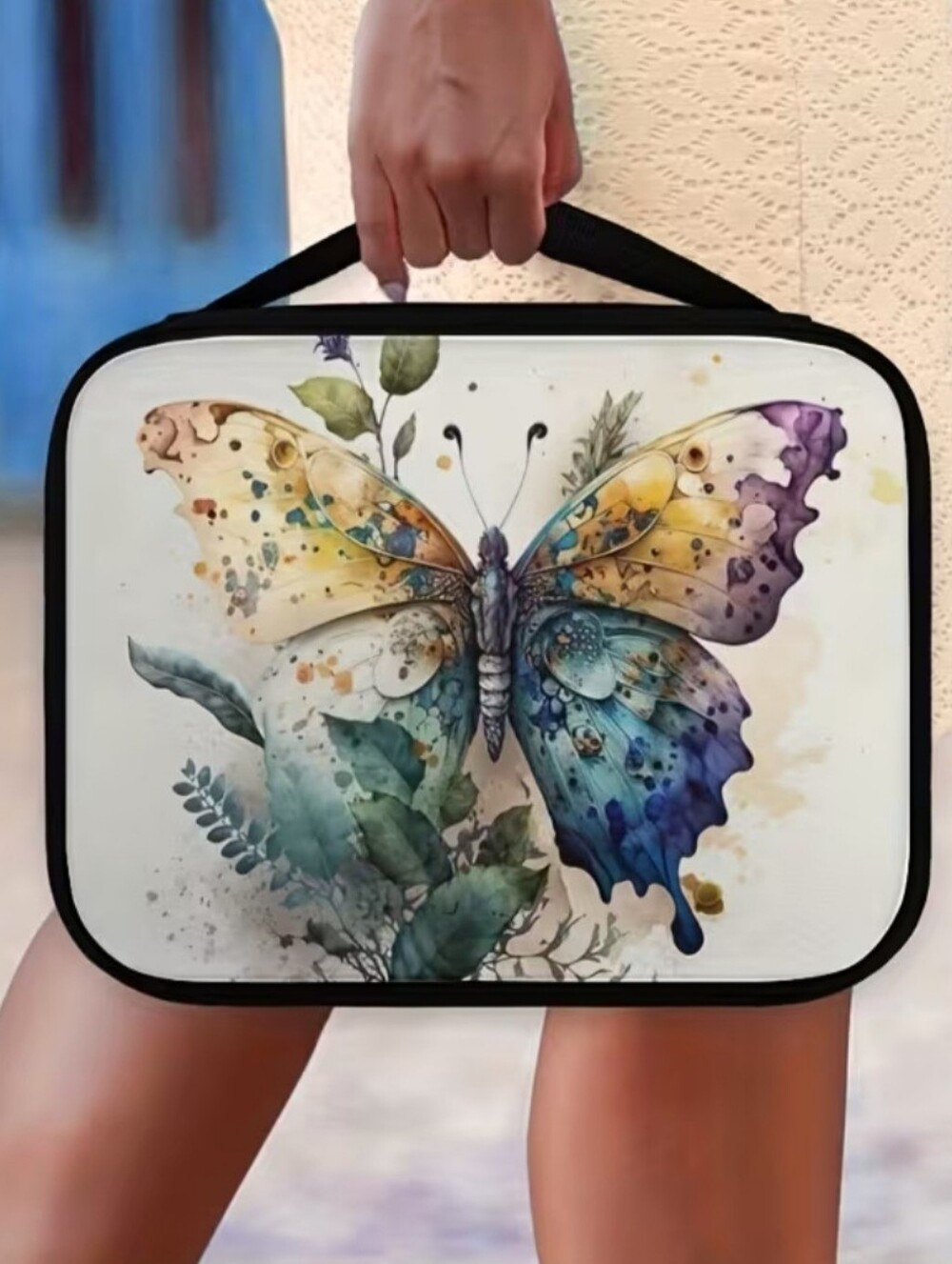 Butterfly Bible Cover Carrying Book Case Church Bag Bible Protective